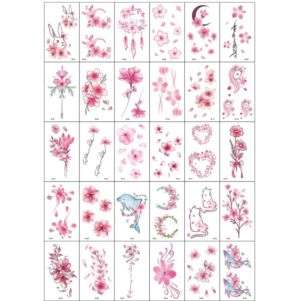 Wholesale 30 Sets (30Pcs/Set) No Repeat Temporary Tattoo Stickers Waterproof