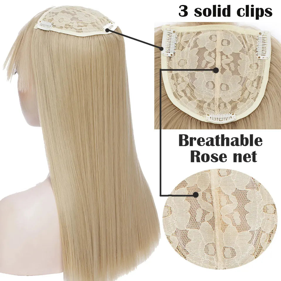 17'' 3D Bangs Invisible Seamless Head Hair