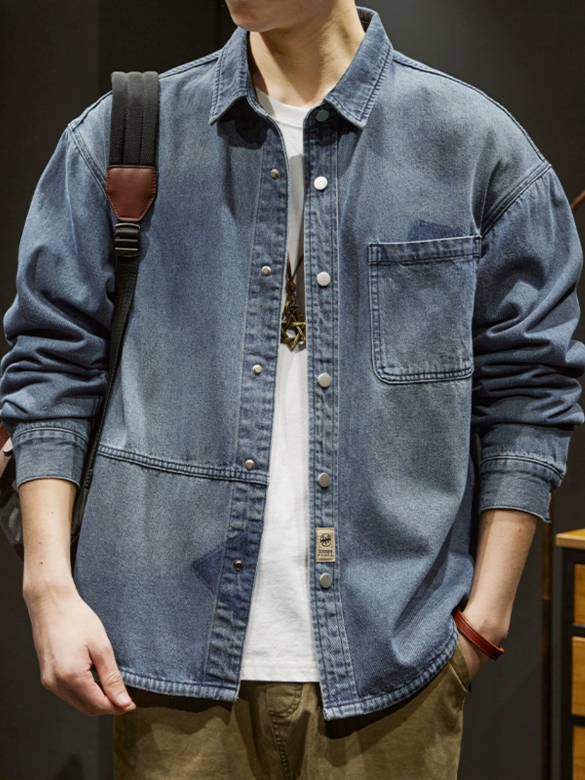 Japanese Style Jacket Denim Shirt