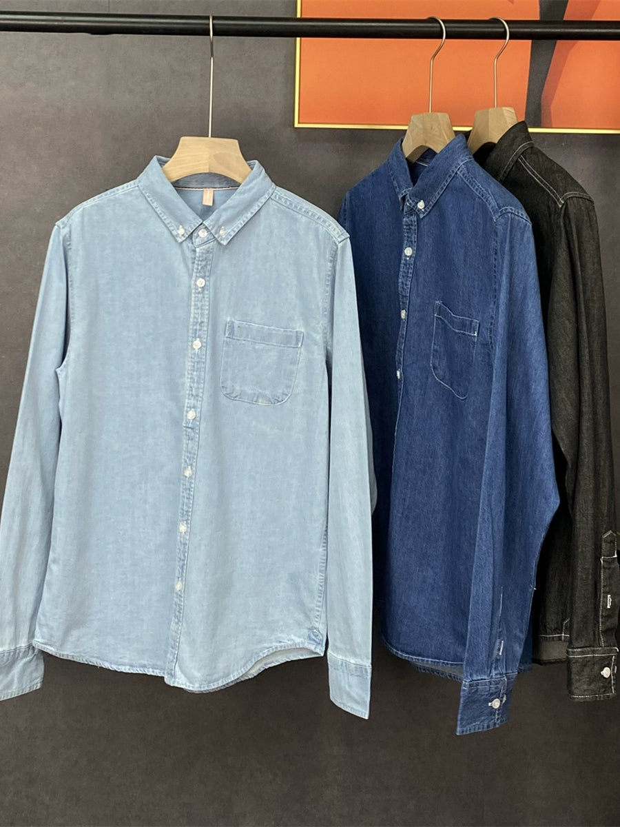 Cotton Washed Denim Shirt