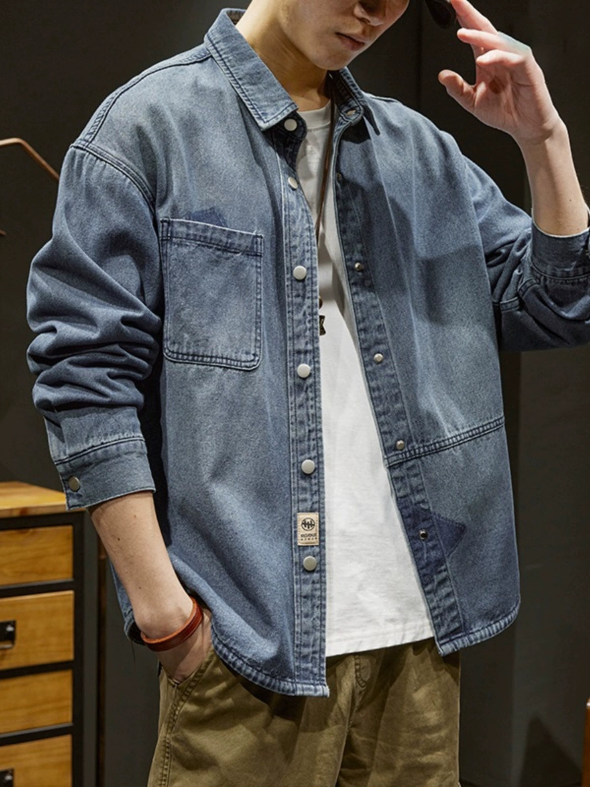 Japanese Style Jacket Denim Shirt