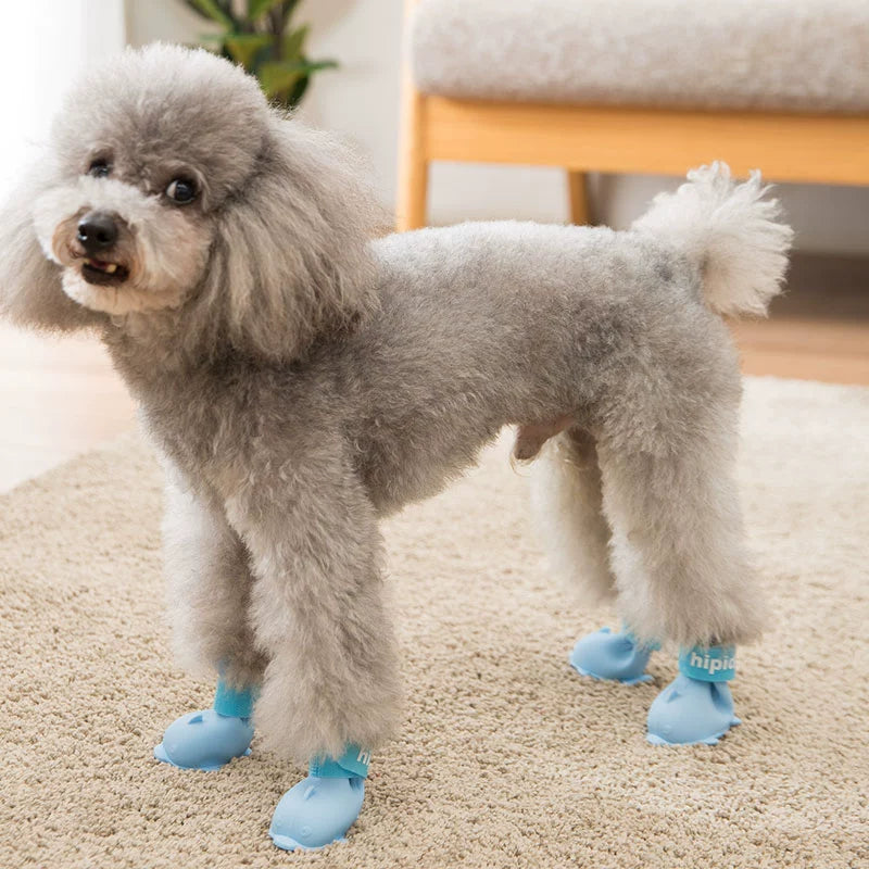 Dog Shoes Silicone Rain Boots