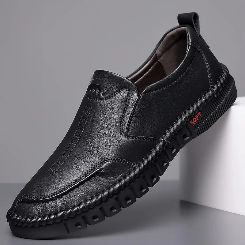 Business Leather Moccasin Breathable Shoes for Men