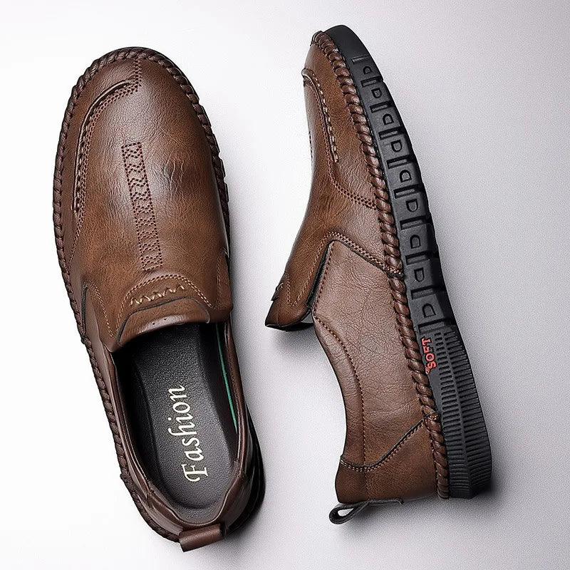 Business Leather Moccasin Breathable Shoes for Men