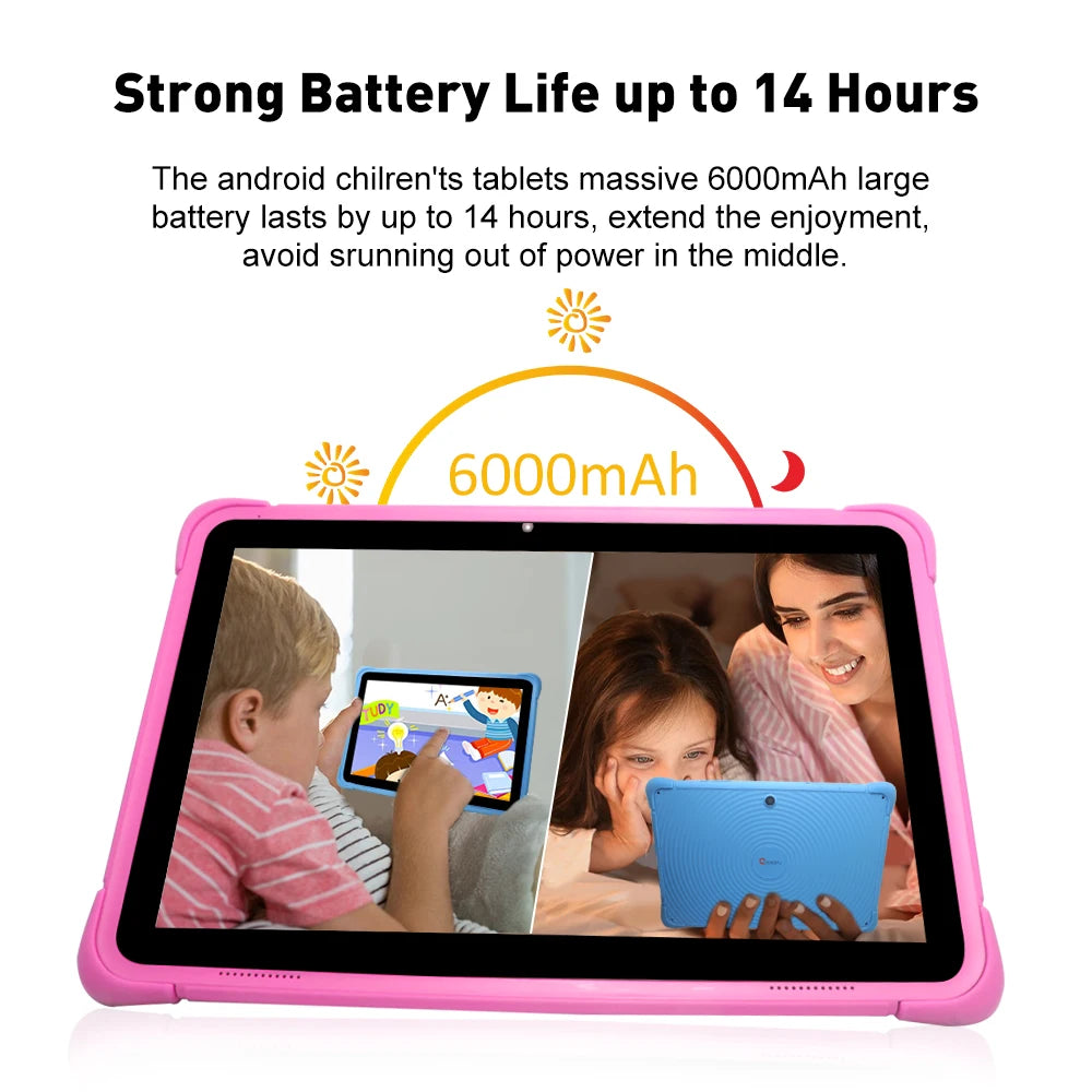 10.1 Inch Children Tablets Android 12 Quad