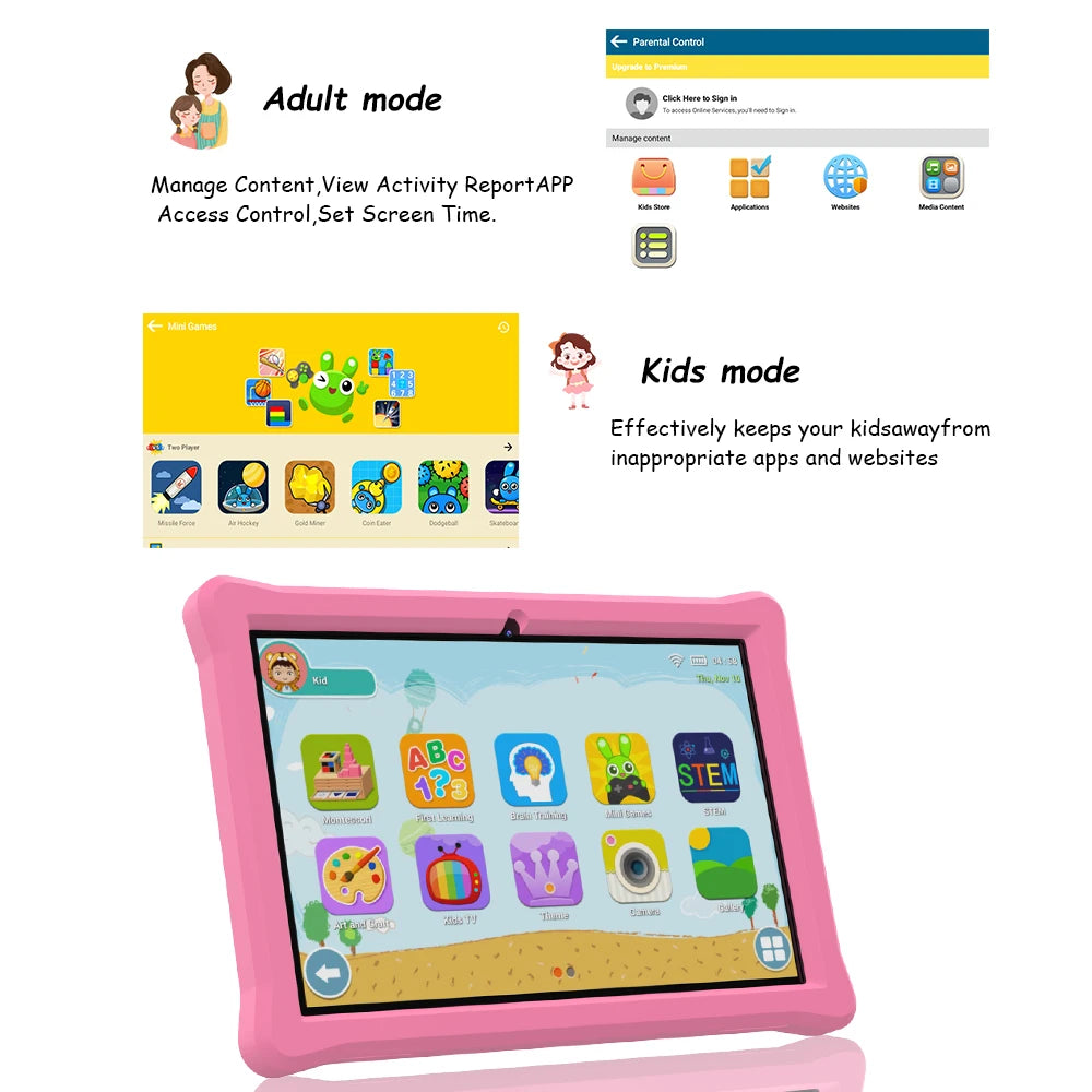 10 Inch Children's Tablets Android 10 Quad