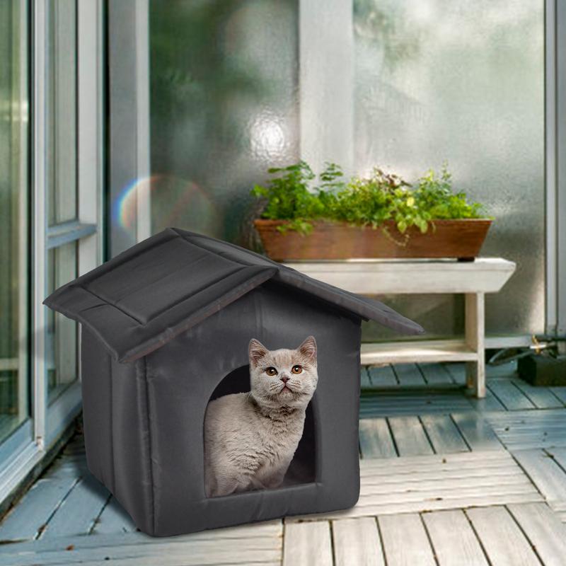 Waterproof Cat Houses Winter Warm Cat Bed Sleep House Weatherproof Insulated Ferales Houses For Outdoor Cats Dogs Pets Supplies