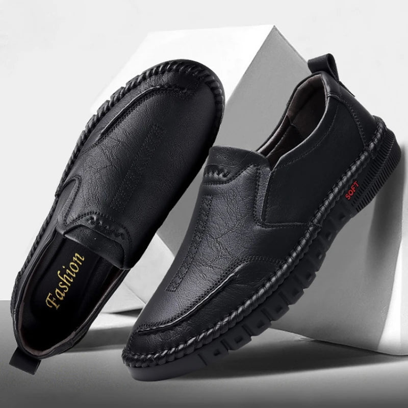 Business Leather Moccasin Breathable Shoes for Men