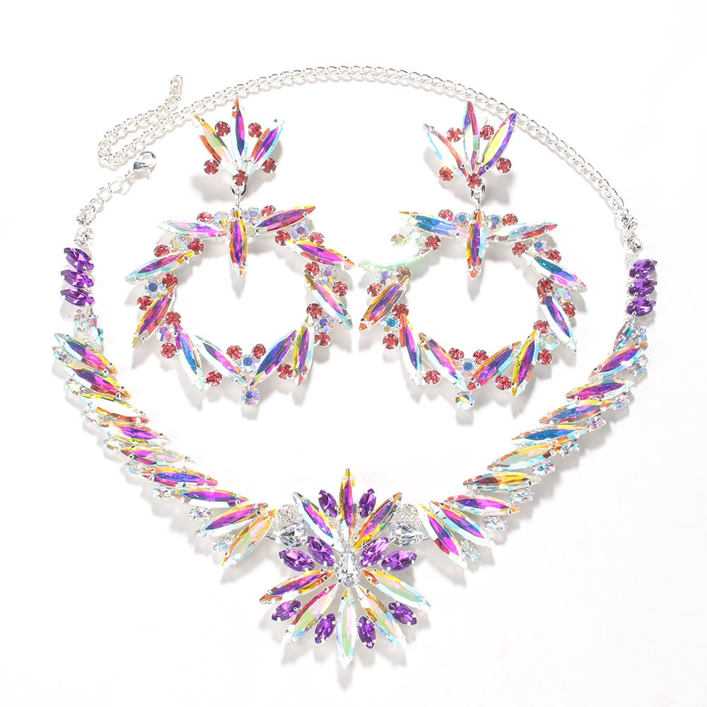 Drag Queen Accessories Necklace Earrings Set