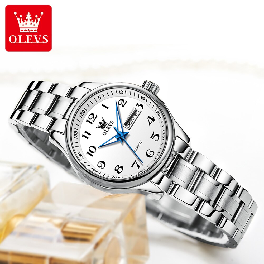 Luxury Quartz Wristwatch Dual Calendar