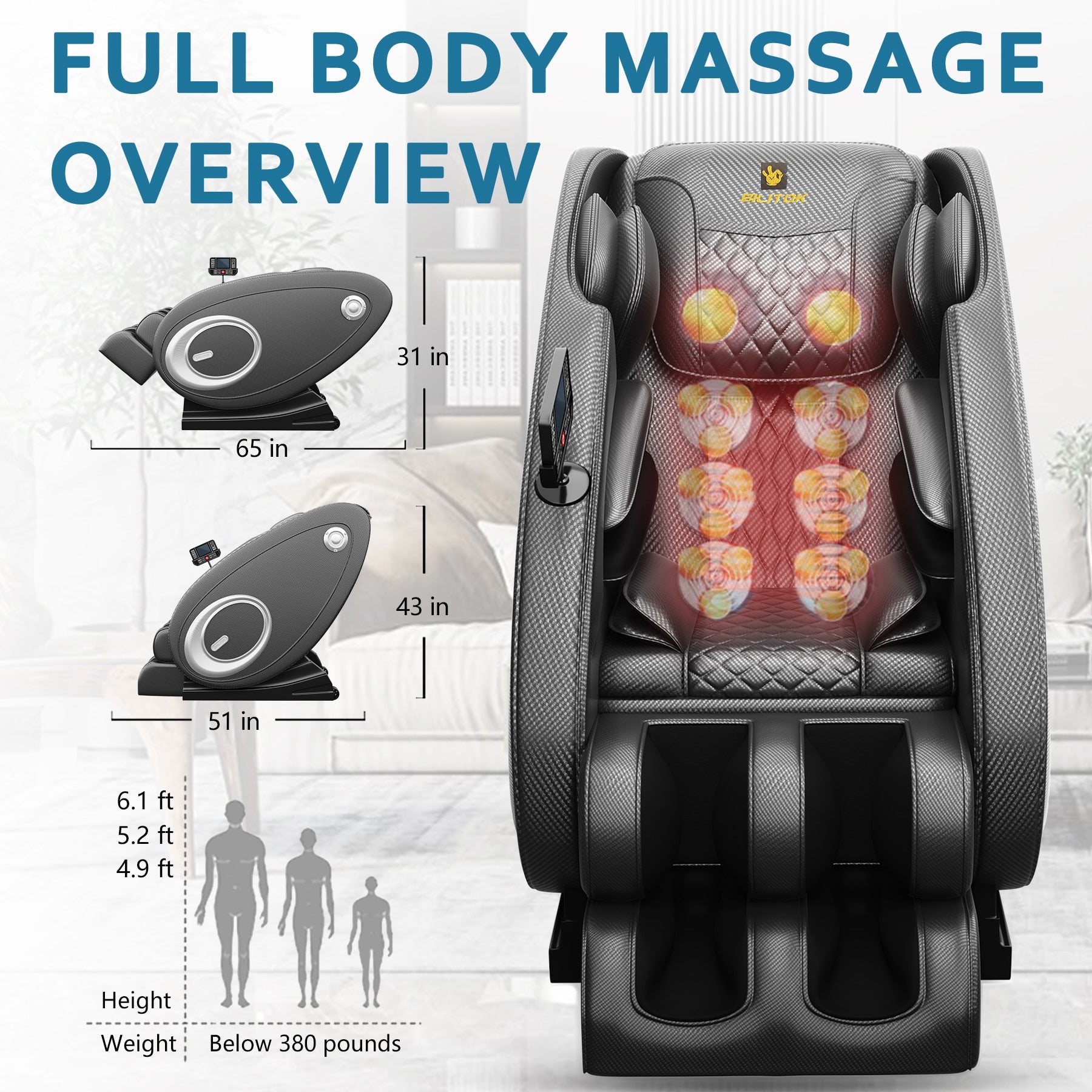 Heating, Massage Chair Recliner with Zero Gravity - optionsgaloreonlinestore