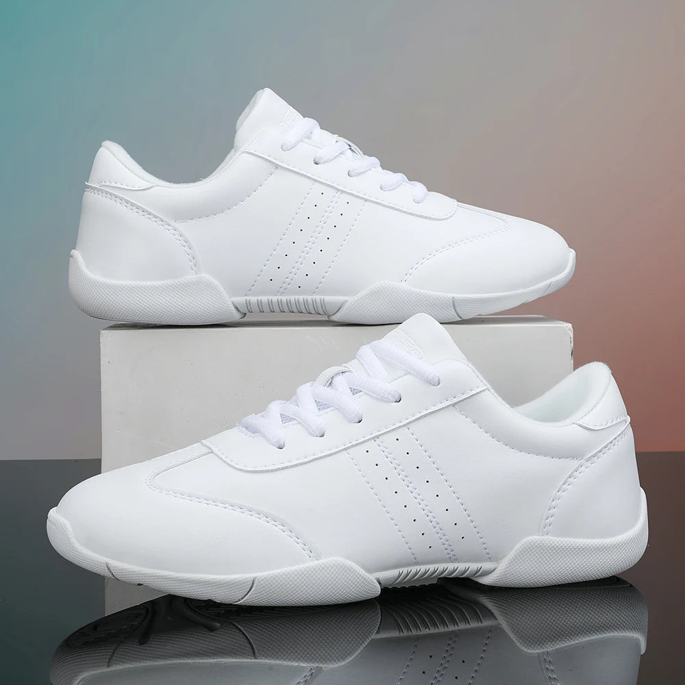 Girls White Cheerleading Dancing Shoes