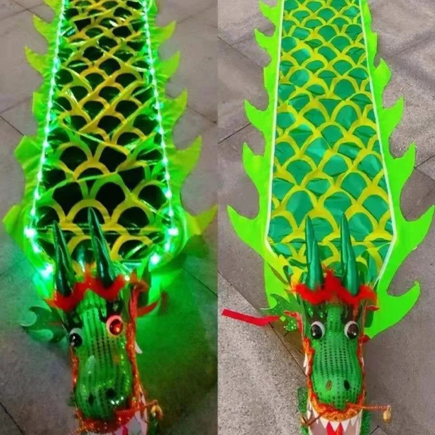 Red Green Light Dragon Dance For Children Adults