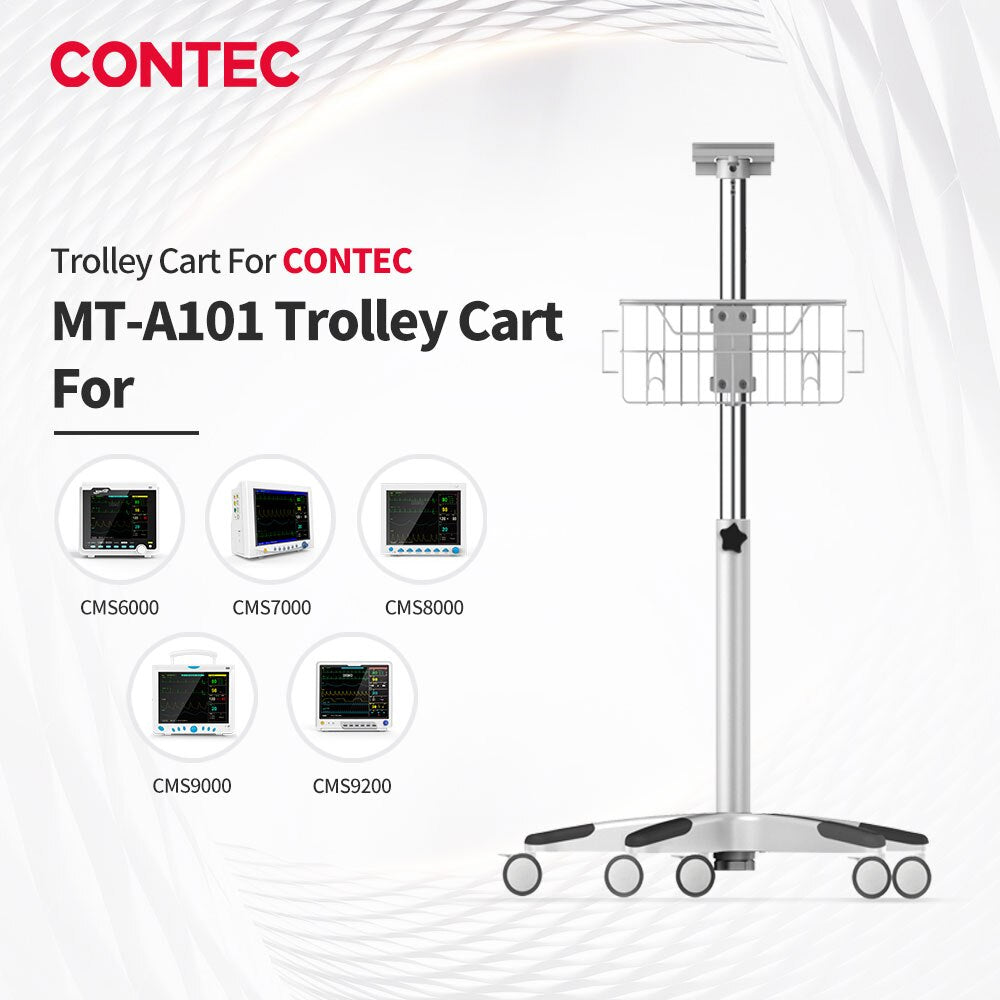 Rolling Trolley Cart Vertical Stand (Choose right Model as the Patient  Monitor)