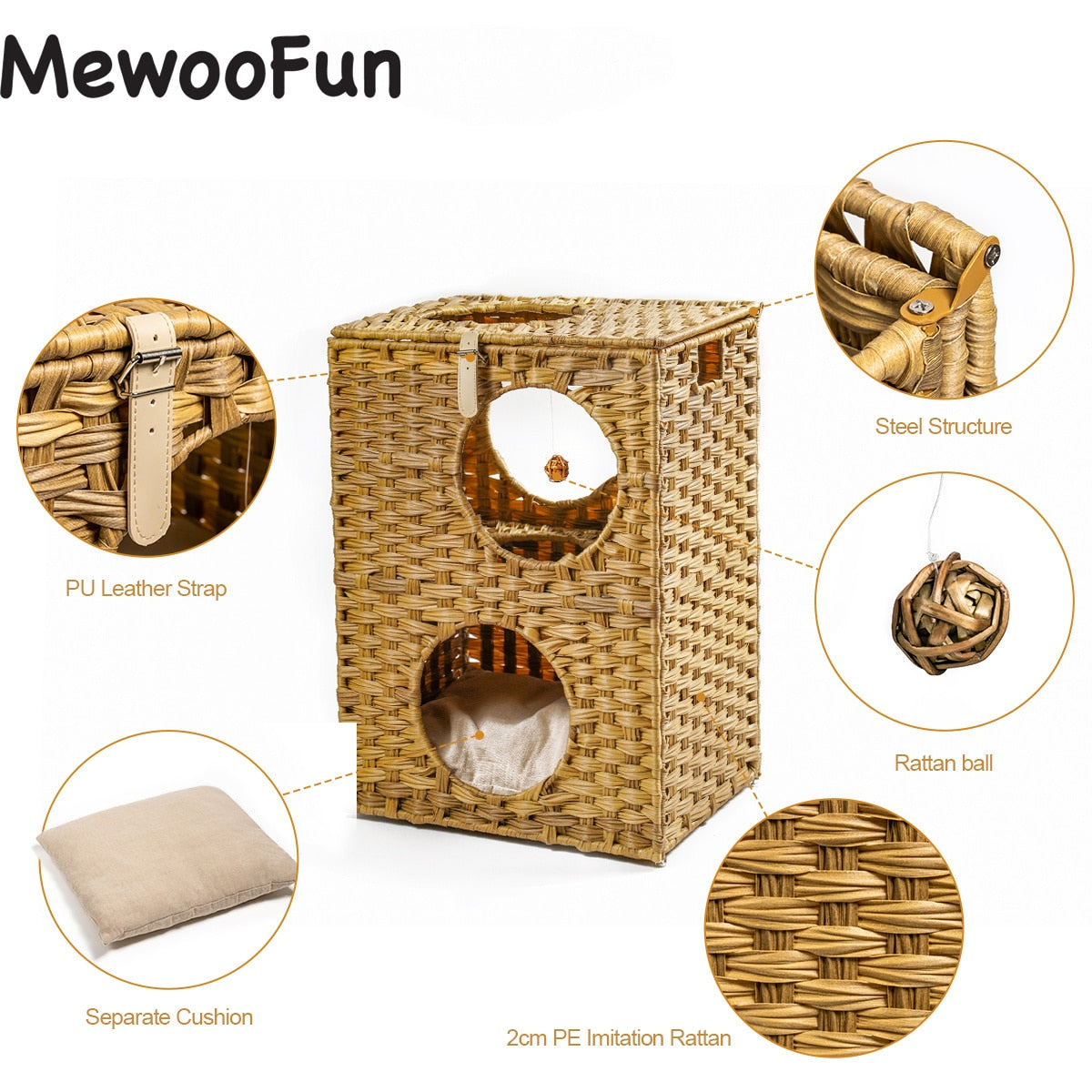 Outdoor Sturdy Large Cat Furniture Cages with Cushion US Stock