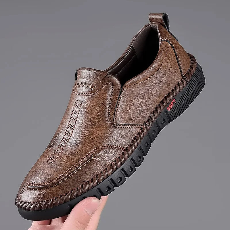 Business Leather Moccasin Breathable Shoes for Men