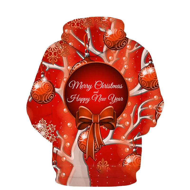 Christmas Gifts Merry Christmas 3D Printing Hooded Sweatshirts