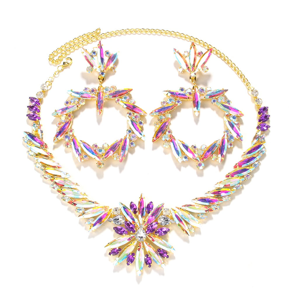 Drag Queen Accessories Necklace Earrings Set