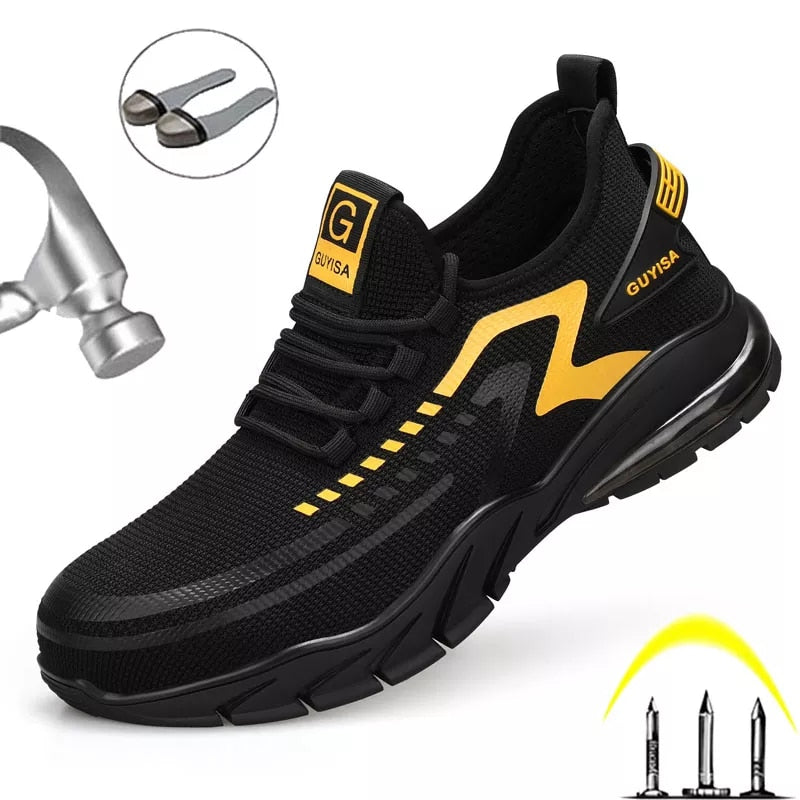 Puncture-Proof Lightweight Breathable Construction Sneakers for Men - optionsgaloreonlinestore