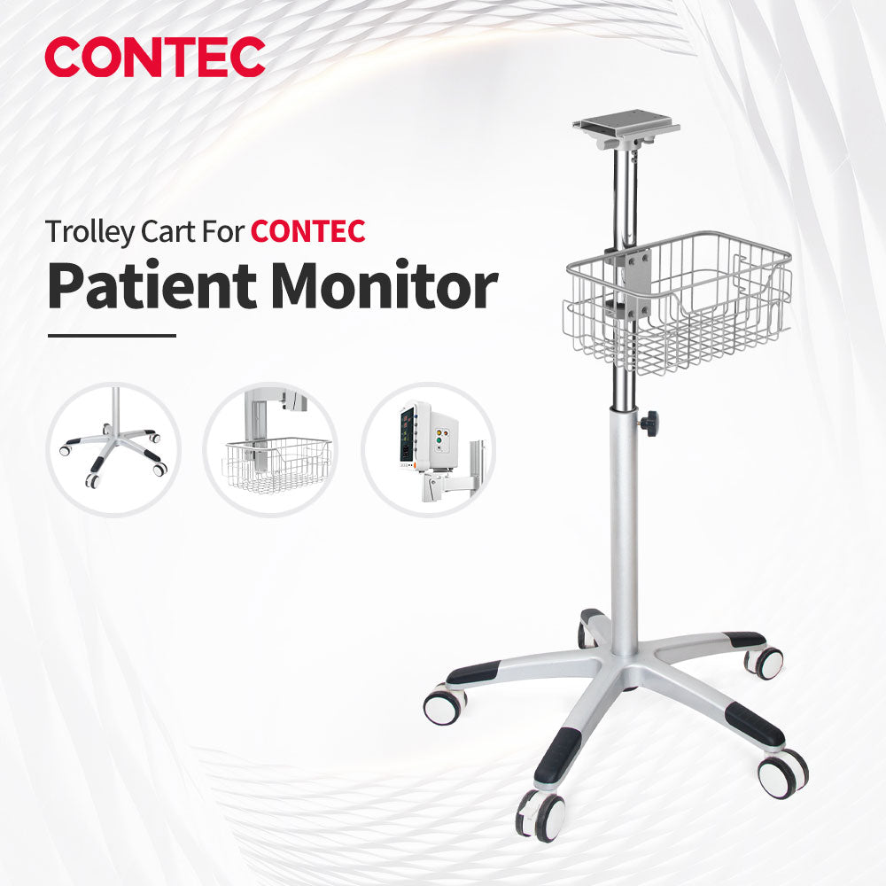 Rolling Trolley Cart Vertical Stand (Choose right Model as the Patient  Monitor)