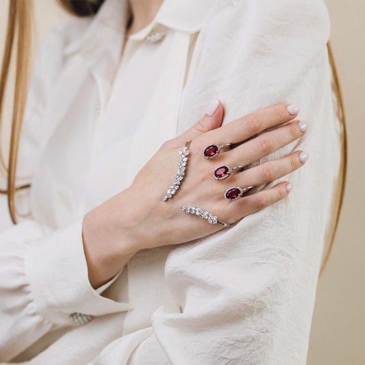 Red Crystal Hand Bracelet - optionsgaloreonlinestore