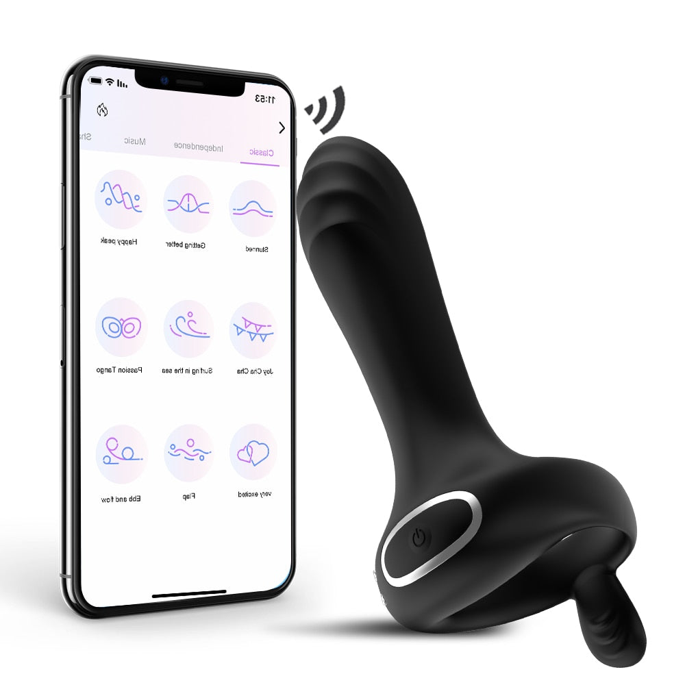 Wireless Male Delay Ejaculation Penis Ring G Spot Clit Stimulator - optionsgaloreonlinestore