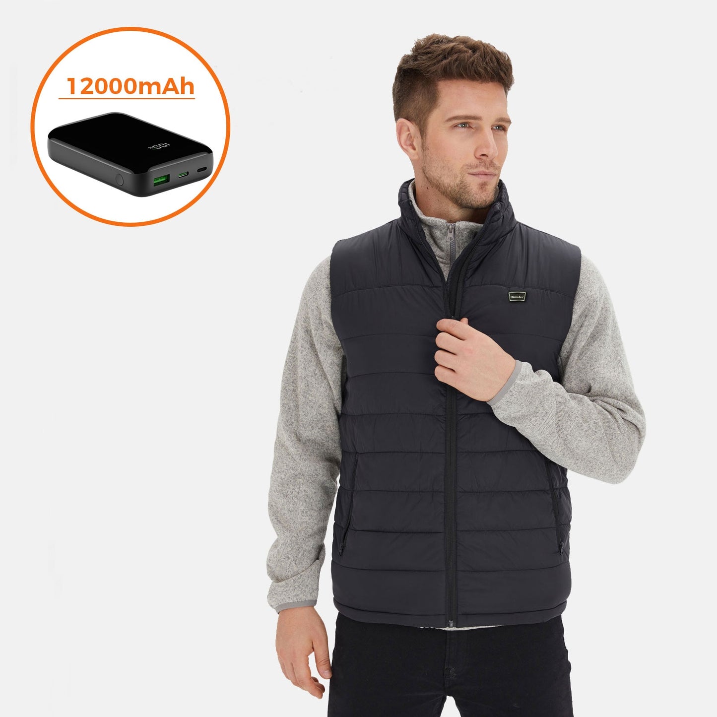 Heated Vest With Battery Pack 12000mAh Lightweight