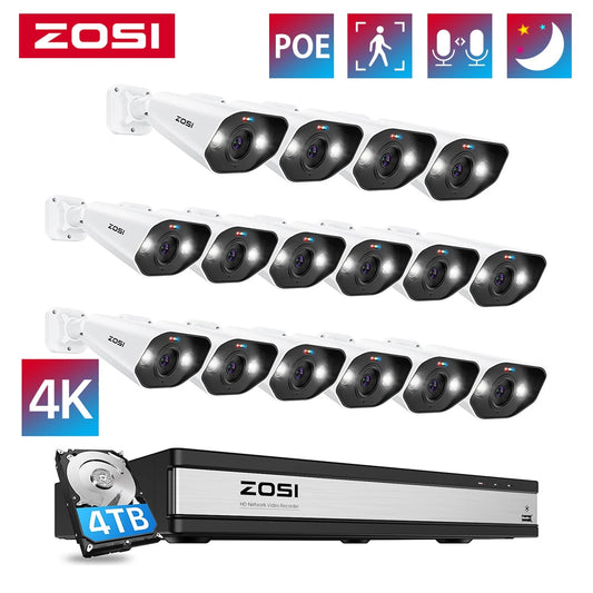 ZOSI 16CH 4K PoE Home Security Camera System